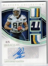 2025 Immaculate - Antonio Gates Players Collection Patch Auto /5 Chargers HOF picture