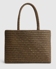 Madewell The Signature Woven Tote in Suede & Leather Faded Olive New With Tag picture