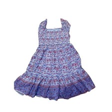 Crewcuts Girls Size 6 Floral Smocked Dress Boho Tiered Puff Sleeve Cottagecore picture