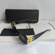 Authentic Balenciaga BB0096S Black/Grey Full-Rim Rectangle Unisex Sunglasses picture