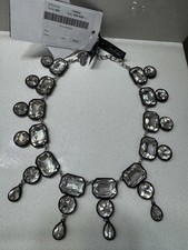 WEEKEND MAX MARA Womens Black Yanina Crystal-embellished Metal Necklace picture