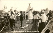 White Earth MN Chippewa Indian Camp FINE PHOTO c1910 Real Photo Postcard bhn picture