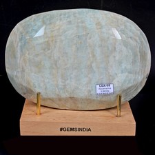 Rare Huge 3.3KG Natural Aquamarine Beryl Gem Crystal Polished Display Specimen picture