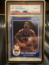 1983-84 Star Company Bill Cartwright, New York Knicks #62 - PSA 8 NM/MT  (Rare) picture