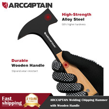 2026 ARCCAPTAIN Welding Chipping Hammer with Wooden Handle, 14 oz Slag Hammer picture