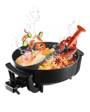 Electric Hot Pot 5 L Non-Stick Shabu-shabu Hot Pot with Divider for 6-10 People picture