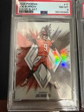 Panini 2025 Phoenix Color Blast Joe Burrow #17 PSA 8 Bengals Insert picture