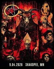 Slayer Shakopee MN 2026 Exclusive Merch Poster Reign In Blood 40 Anniversary Tou picture