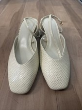 Zara Beige Slingback Block Heels picture