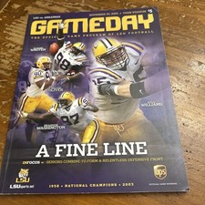 VINTAGE 2005 LSU TIGERS Vs Arkansas Razorbacks Program Football picture