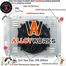 3 Row Radiator+Shroud Fan For 1967-68 Ford LTD/Galaxie 500,Mercury Marquis V8. picture