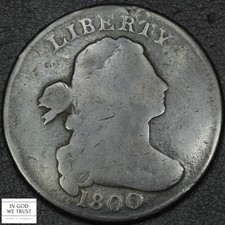 1800 S-211 Draped Bust Copper Large Cent 1C picture