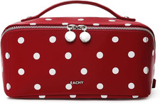 Travel Makeup Bag Women Large Capacity Polka Dot Wide-Open Cosmetic Organizer picture