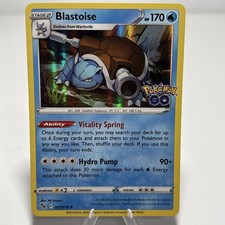 Pokémon TCG Blastoise Holo Rare Stage 2 017/078 Pokémon GO 2022 170 HP picture