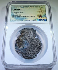 NGC Vliegenthart Shipwreck Netherlands 1700's 1 Ducaton Old Pirate Treasure Coin picture
