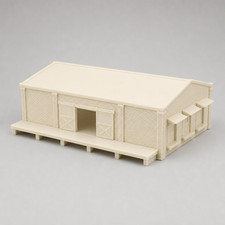 3D Printed N Scale 1:160 Freight Warehouse Loading Dock Resin Ivory Unpainted picture