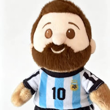 15CM Messi Argentina Plush Doll Figure Keychain Fan Collectible Gift picture