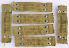 ORIGINAL WW2 US ARMY M-1 HELMET LINER NAPE STRAP S.M.C.  MAKER STAMP 4.5 INCHES picture