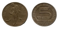 1923 CITY OF MENDEN - 5 MILLIONEN MARK - WESTPHALIA, PRUSSIA - 26.1 mm- EC 9547 picture