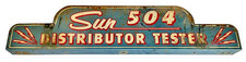 Sun 504 Distributor Tester Topper Sign - Original - Sun Electric 1960s Garage picture