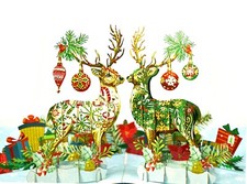 Deer Pop Up Christmas Card ,  Deer 3D Popup Greeting Cards, picture
