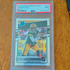 Panini 2020 Donruss Optic Jordan Love Rated Rookie Holo Prizm #154 PSA 9 picture