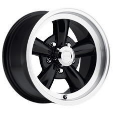 Vision American-Muscle 141H 15x8 5x114.3 -19 Gloss Black Machined Lip Wheel Rim picture
