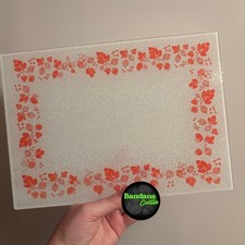 Custom Vintage Pyrex Inspired Tempered Glass Cutting Board – pink gooseberry picture