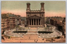 Vintage Paris Postcard Église Saint-Vincent de Paul Church France 1900s F496 picture