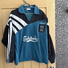 RARE Liverpool 1995 96 Adidas Training Drill Top Carlsberg Size 38/40 Vintage picture