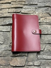 Filofax The Original Personal Organizer Planner Red Leather 6 Ring picture