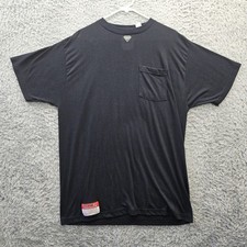 RIVERSIDE FR Work Shirt Tee XL Pocket Black Flame Resist Workwear picture