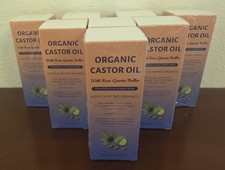 (8 Pack) NEW Organic Cold Pressed Castor Oil Rose Quartz Roller Hexane Free 2029 picture