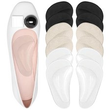 Correct-Position Gel Arch 12 Count (Pack of 1), 2 Black，2 Beige，2 Clear picture