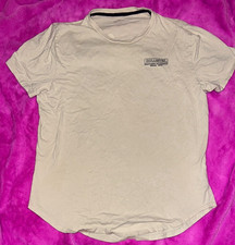 Hollister Men’s M Beige Crew Neck Short Sleeve Graphic Floral Back Print Tee picture