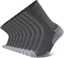 8 Pairs Mens Cushioned Crew Socks Athletic Moisture Wicking 8 Pack Work Socks picture