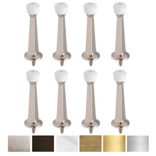 Premium Heavy Duty Door Stoppers for Bottom of Door, 8 Pack, Satin Nickel picture