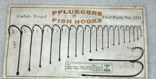 Rare Antique Pflueger Salesman Sample Hook Board picture