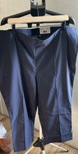 NWT-Rafaella Navy Pintuck Crop Pants Size 22W picture