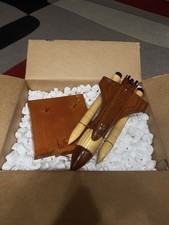 Vintage Wooden NASA Space Shuttle Full Stack Model (with Stand) picture