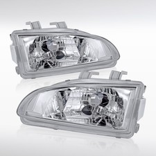 Fit 1992-1995 Honda Civic CX DX EX Si Headlights Lamps Assembly Left+Right 92-95 picture