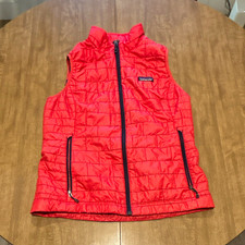 Patagonia Women's Orange Solid Full Zip Vest Polyester Shell Regular Fit M picture