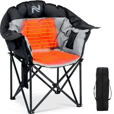 NAIZEA Heated Camping Chair Padded Patio Lounge Chairs 3 Heat Levels 20