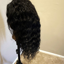 Black Curly Lace Front Glueless  Wig 11-20 in One Size Womens picture