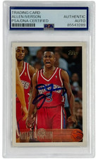 Philadelphia 76ers Allen Iverson 96-97 Topps Rookie Card #171 PSA Authenticated picture