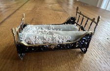 Antique Simone Rivollet Dollhouse Bed Miniature Ornate picture