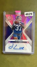 2019 Panini Spectra #RA-JL Julian Love Rookie Autographs Neon Pink #/25 picture