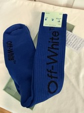 NIB Off White Arrow Socks In Blue and Black O/S picture