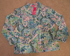 NWT Lilly Pulitzer LARGE PJ Top Lilly's House Print Size L 100% Ctn Woven  picture