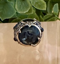 Pandora S925 Blue Crescent Moon Sparkling Stars Charm 799209C01 New Without Bag picture